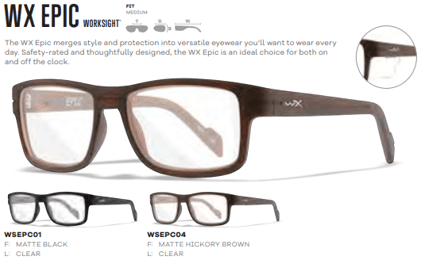 WX Epic Worksight safety frame