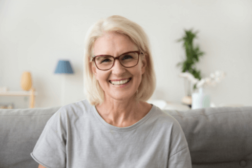 Middle Aged Woman with glasses