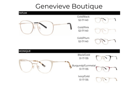 Modern Optical Genevieve Boutique frames now available at IcareLabs