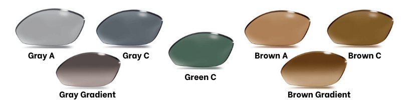 Standard polarized lens Gray - Brown - Green examples