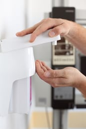 Hand sanitation stations should be setup throughout your showroom for patients to use 