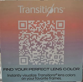 Transitions Lenses Color Match QR Code for virtual try on