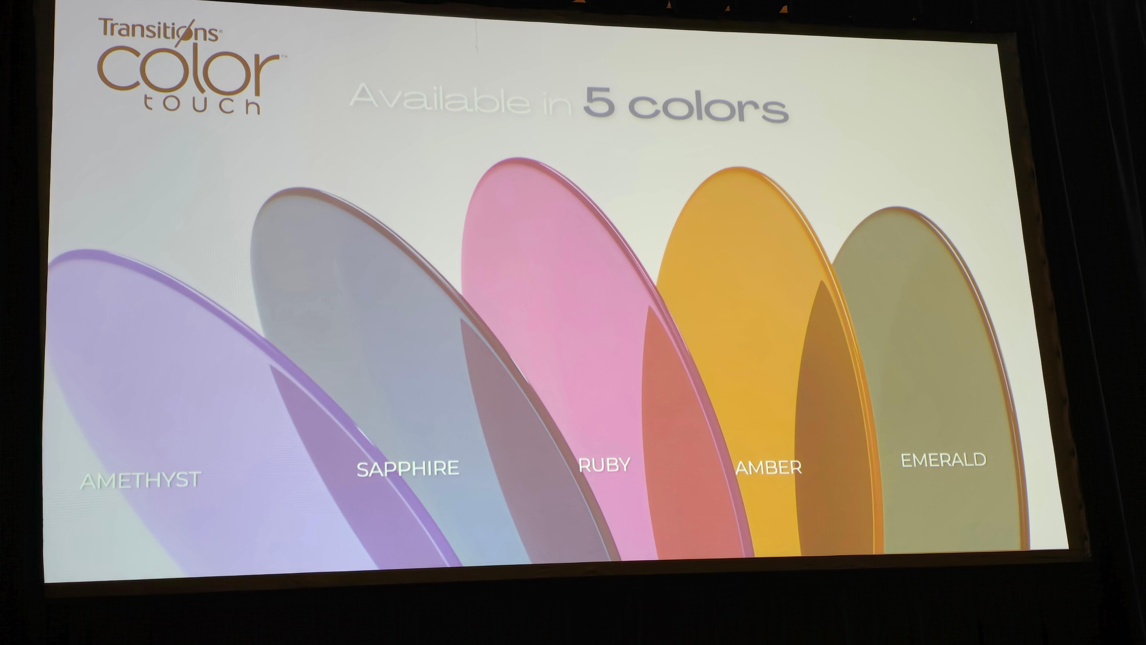 Transitions Color Touch lenses 5 color options