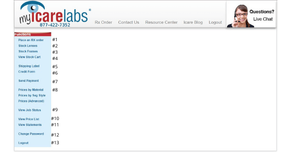 myIcareLabs Is the complete ECP portal for wholesale optical lab customers